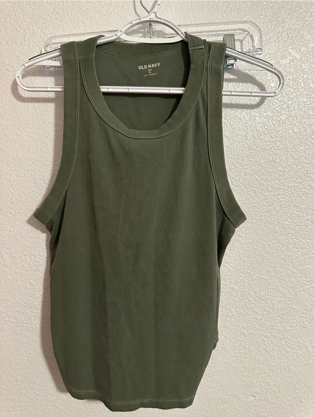Old Navy Olive Ribbed Tank Top